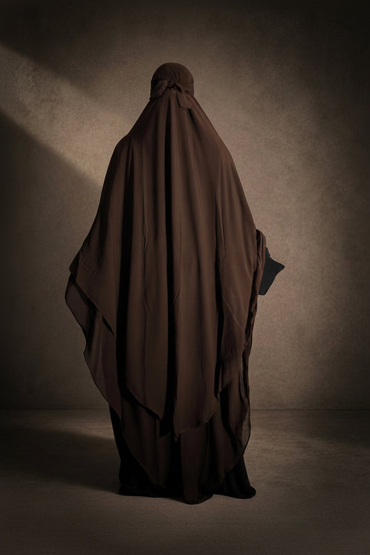 Zahra Khimar- Dark Brown