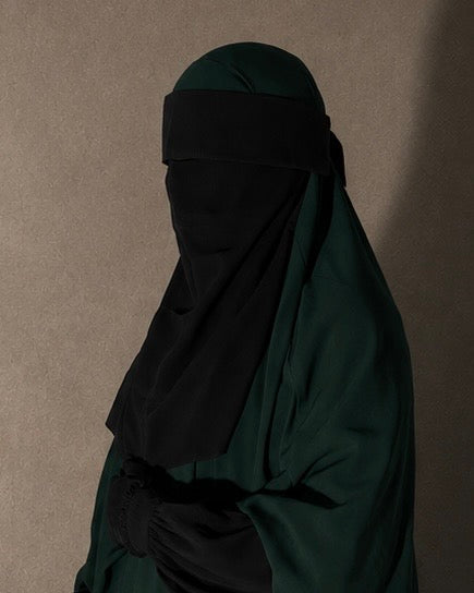 Small Black Flap Niqab
