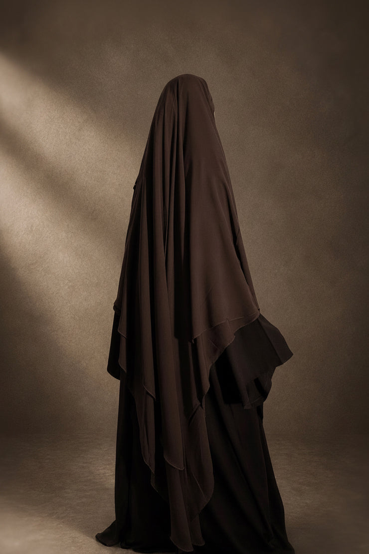 Zahra Khimar- Dark Brown